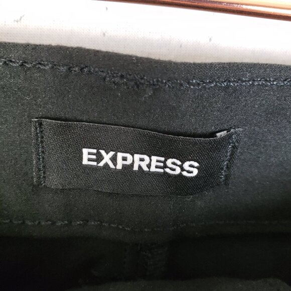 NWT Express Straight Pant Super High Rise Croc Embossed Vegan Leather Cropped 10 - Picture 6 of 15